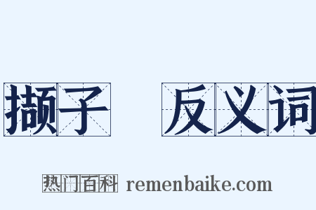 撷子紒反义词是什么意思的图片